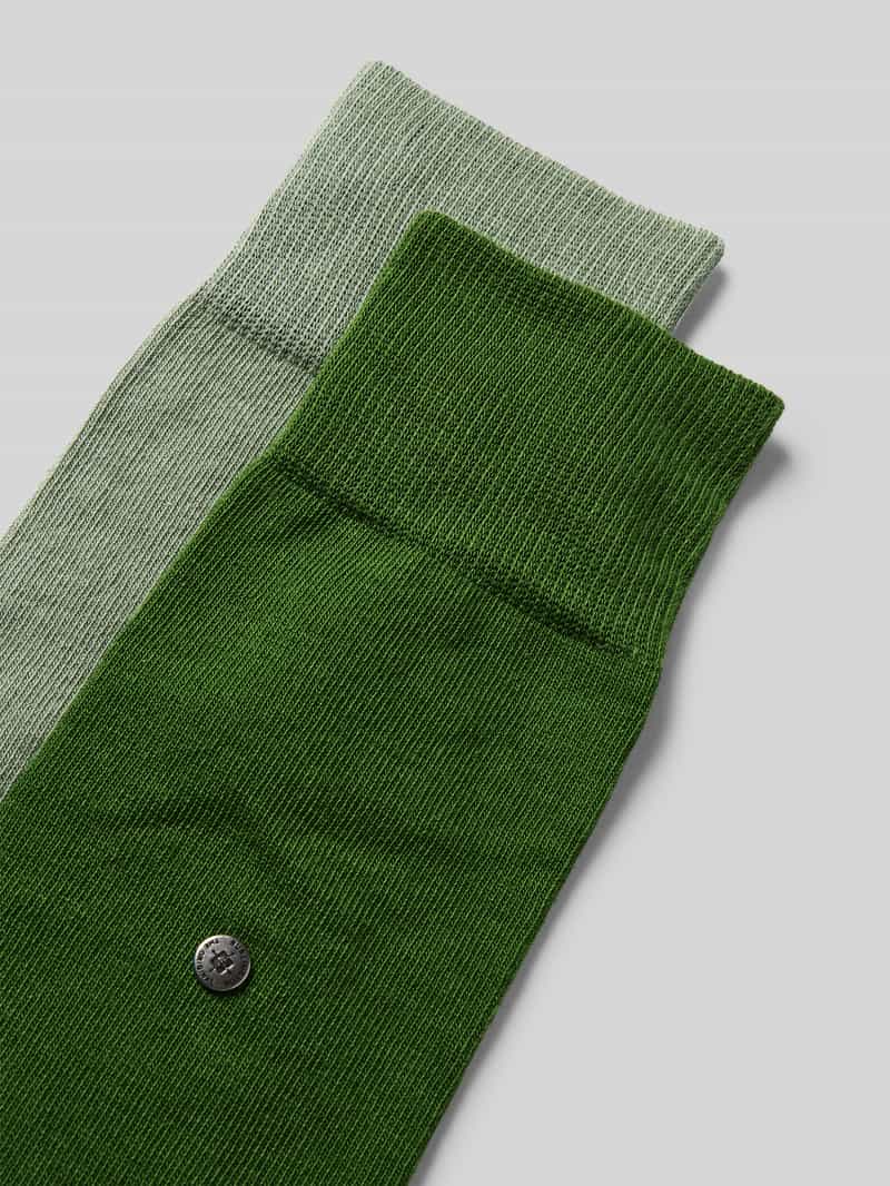 Burlington Sokken met labeldetails in een set van 2 paar