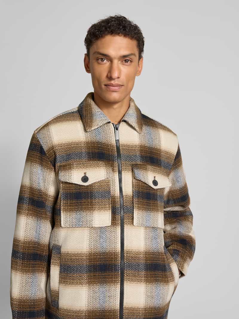 Tom Tailor Comfort fit overhemdjack met voering van teddybont
