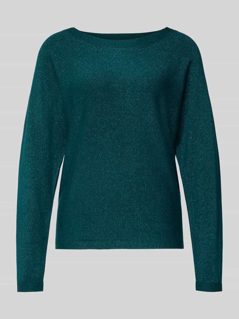 comma Gebreide pullover van viscosemix met boothals