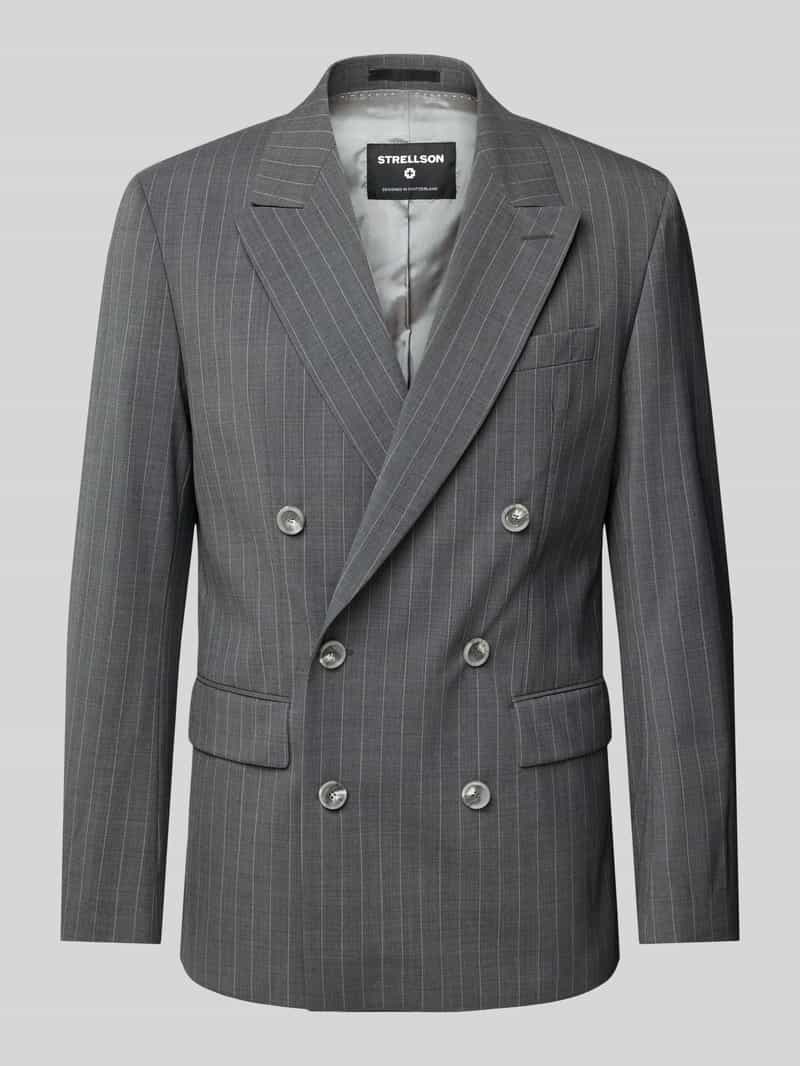 Strellson Slim fit colbert met klepzakken model 'Ashton'