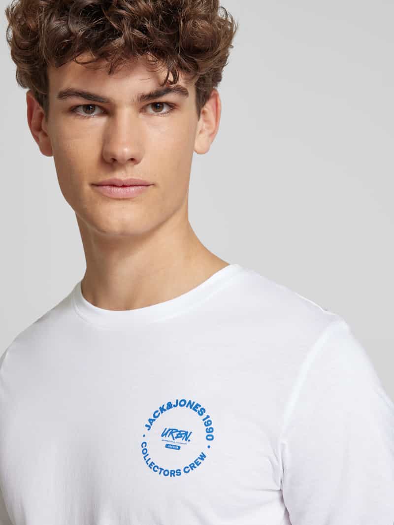 jack & jones T-shirt met labelprint model 'SIMON'