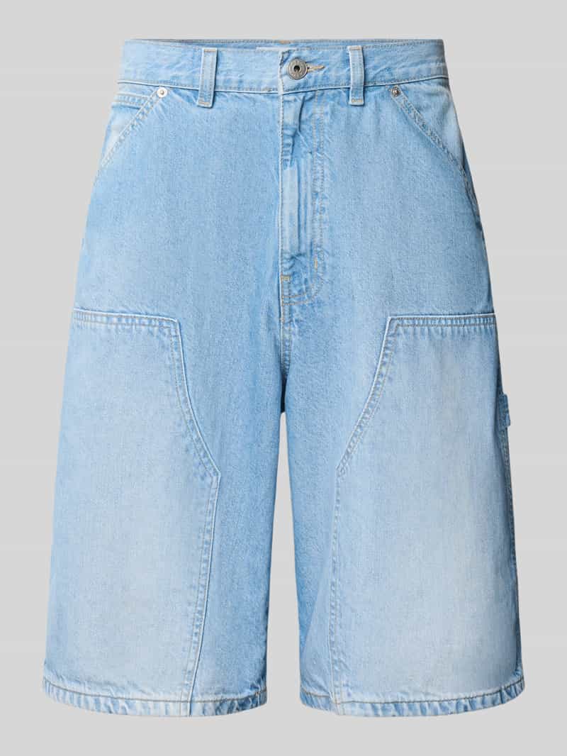 regular fit jeansshort met labeldetails