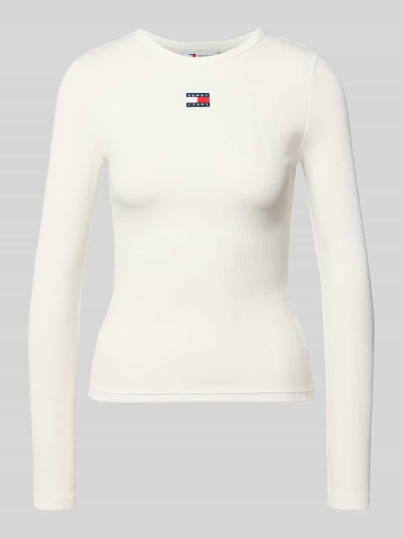 Tommy Jeans Slim fit shirt met lange mouwen van katoenmix