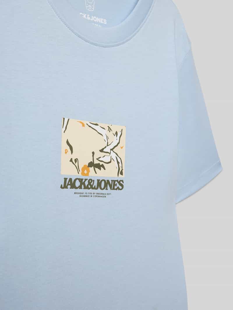 jack & jones T-shirt met labelprint model 'TAVIRA'