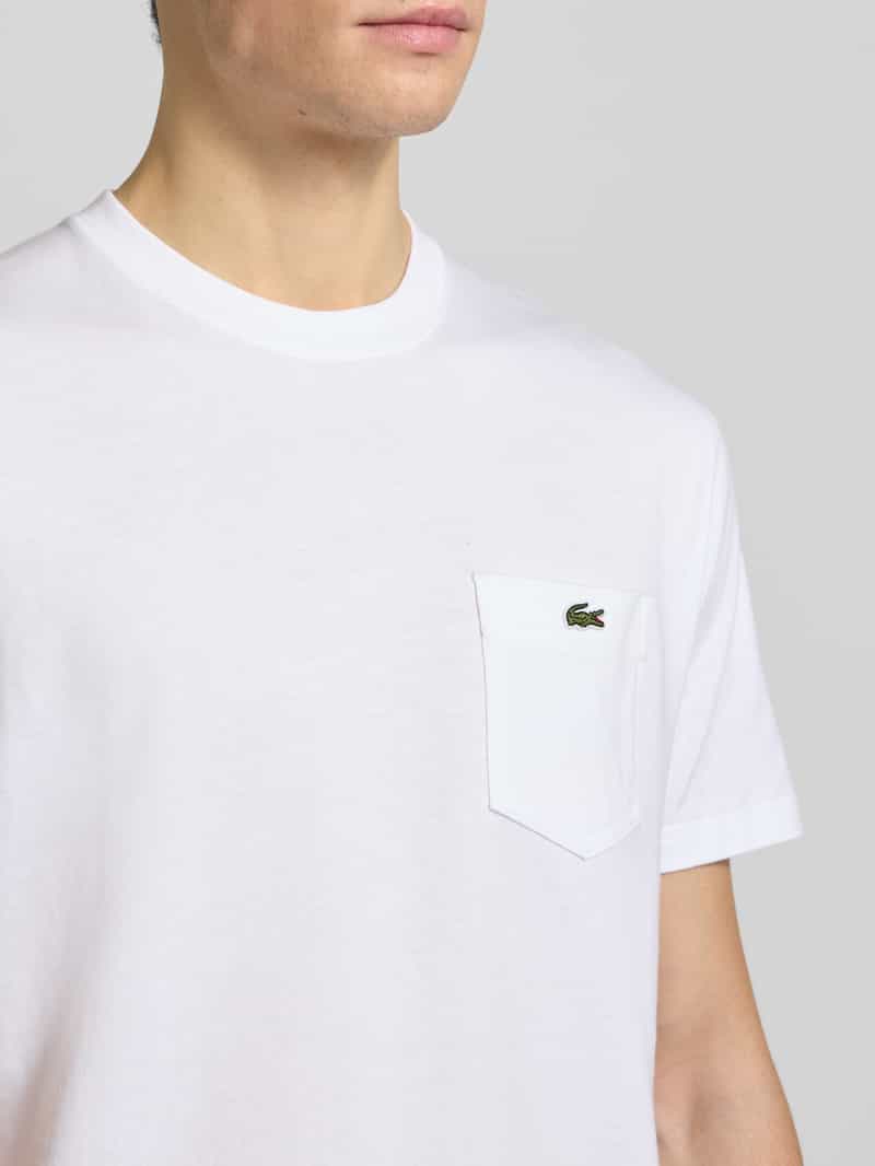 Lacoste regular fit T-shirt van puur katoen wit, foto 5