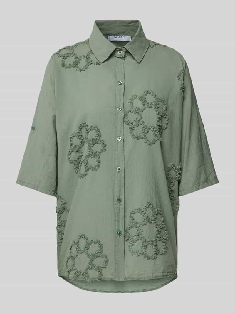 ZABAIONE Overhemdblouse met motiefstitching model 'Mi44ra'