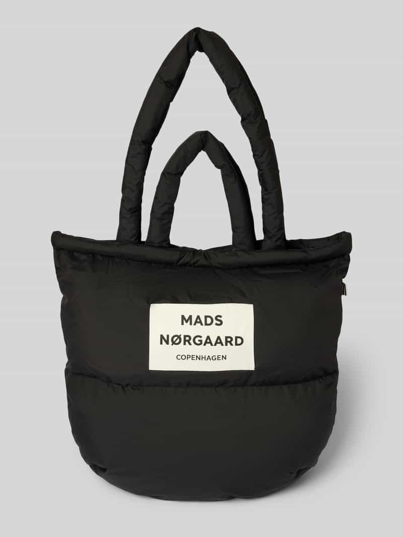 MADS NØRGAARD Shopper met labelpatch en labeldetail