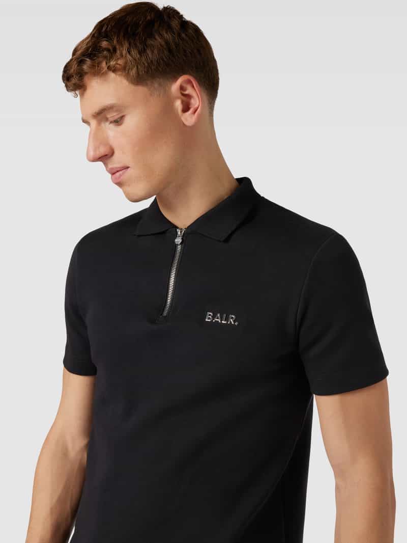 Balr. Regular fit poloshirt met ritssluiting