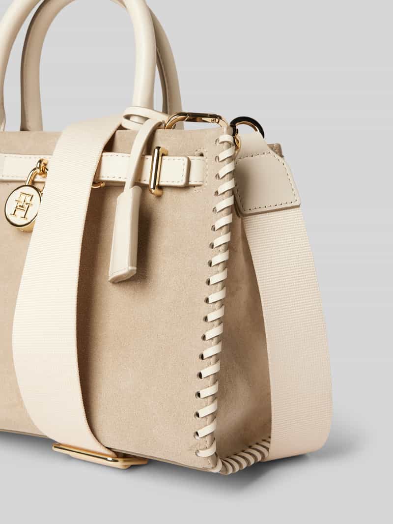 Tommy Hilfiger Tote bag van echt suède
