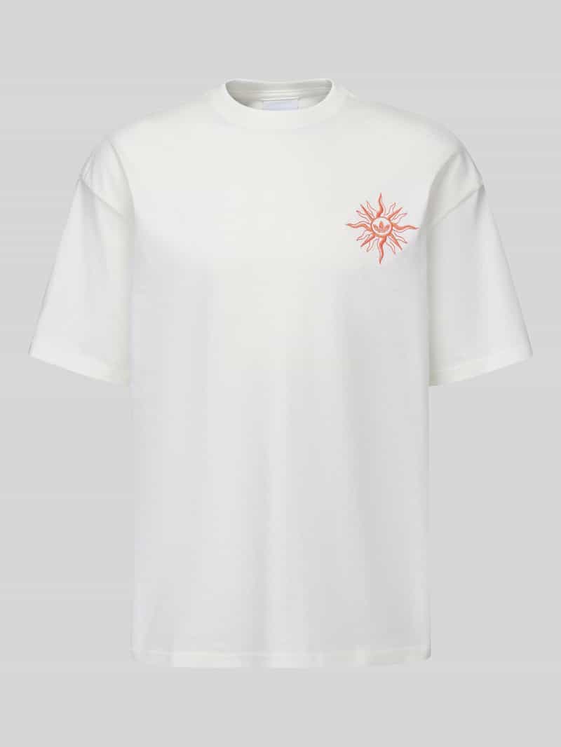 Adidas Originals T-shirt van linnen met print aan de achterkant