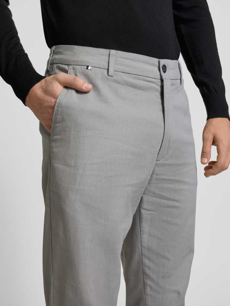Boss Regular fit chino met ceintuurlussen model 'Kane'