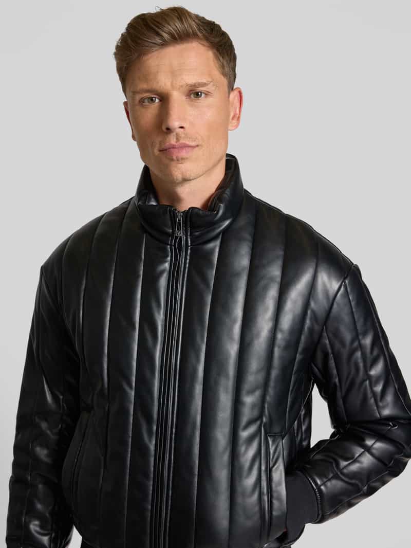 Armani Exchange Blouson in leerlook met tweewegsritssluiting