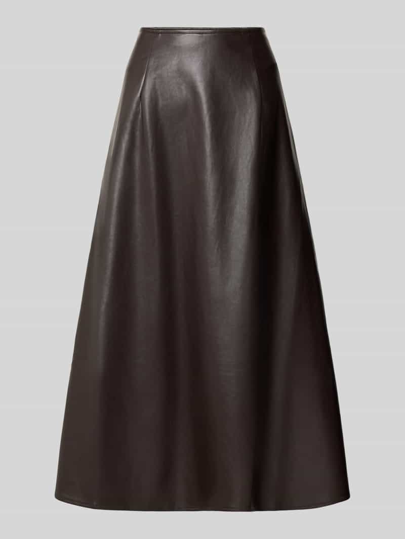Monari Midirok in leerlook met bandplooien