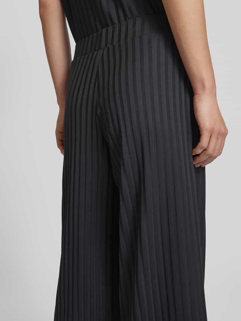 MORE & MORE Wide leg stoffen broek met structuurmotief