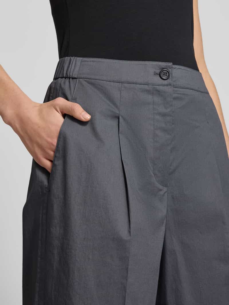 LUISA CERANO Wide leg bandplooibroek met elastische band