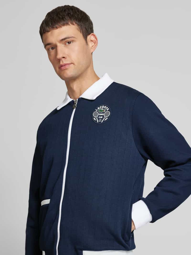 Lacoste Sweatjack met labelbadge