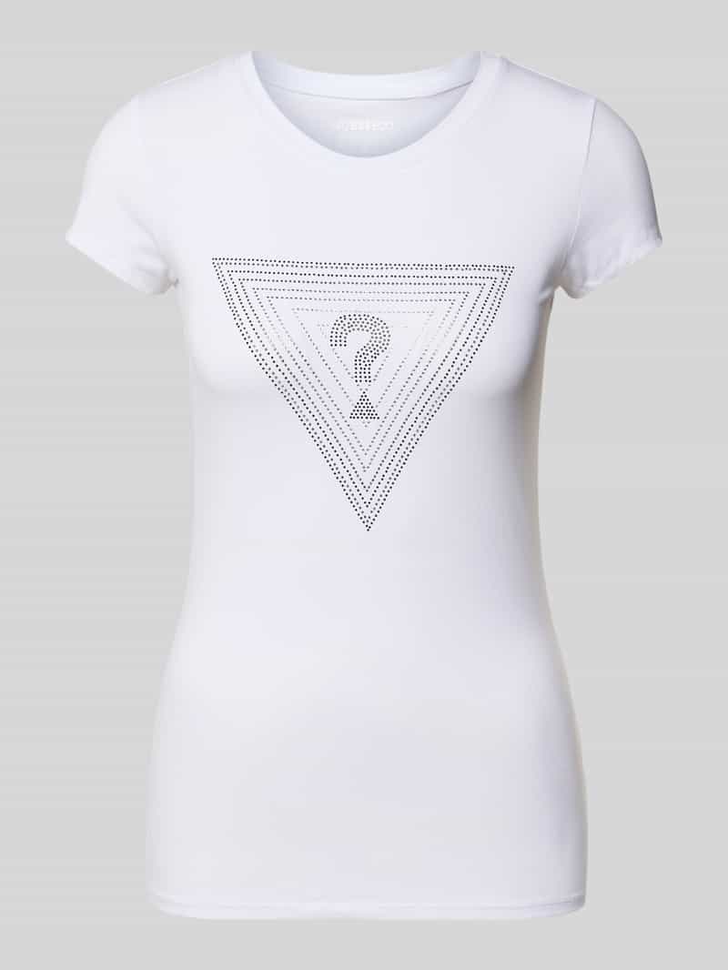 Guess T-shirt met siersteentjes