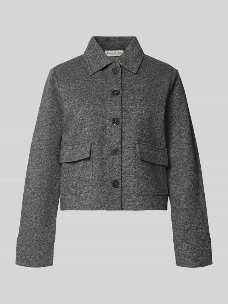 Marc O'Polo Regular fit korte blazer van katoenmix
