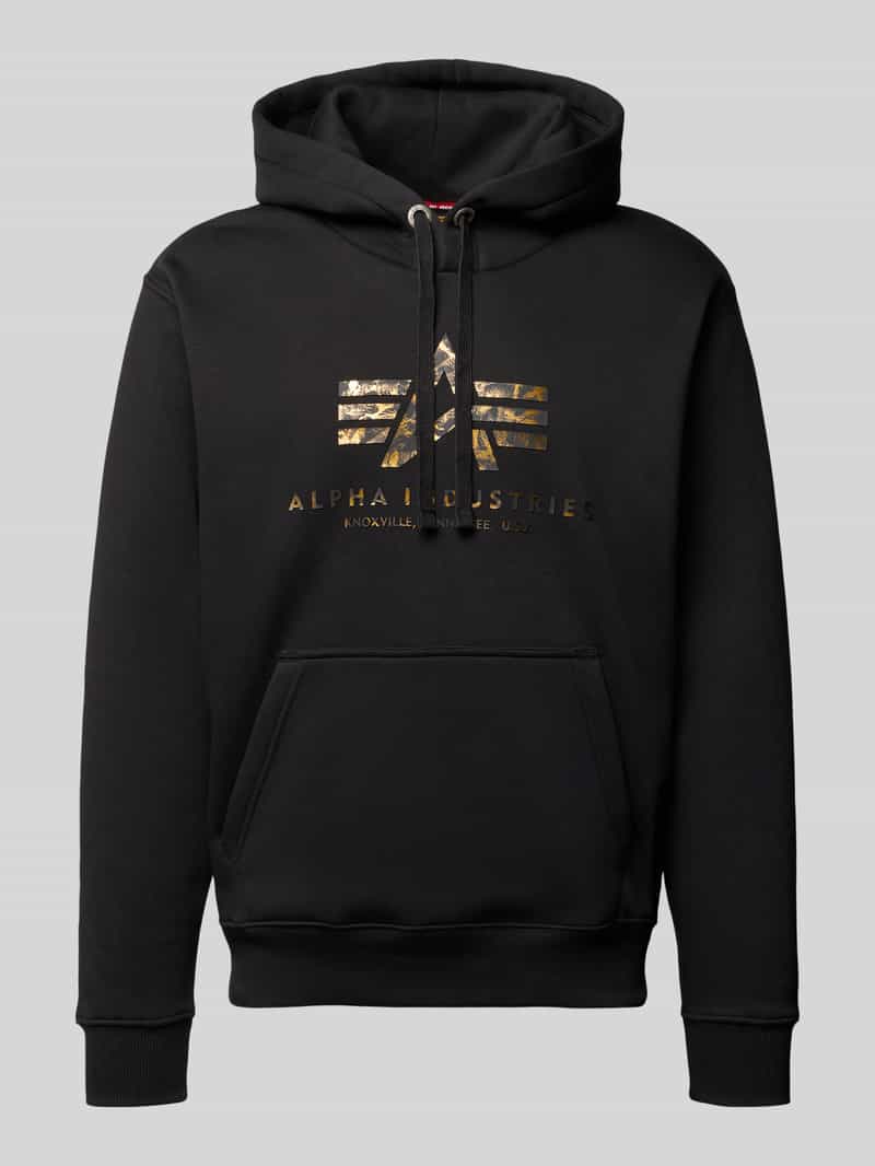 alpha industries Hoodie met logo en kangoeroezak