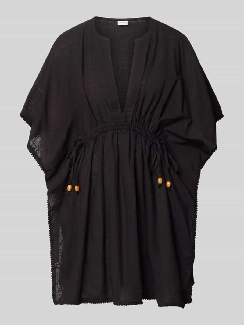Kaftan van katoen met V-hals