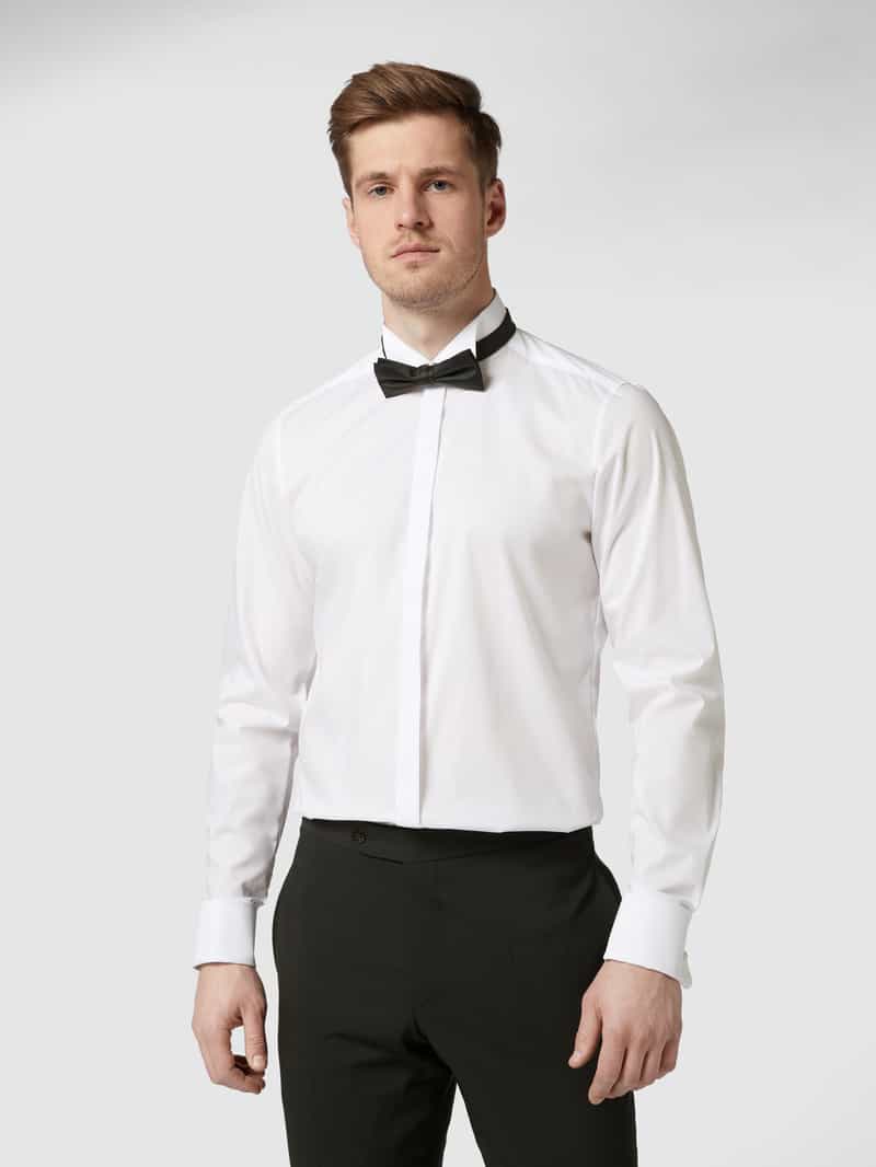 Slim fit smokingoverhemd van popeline met stretch OLYMP Level Five