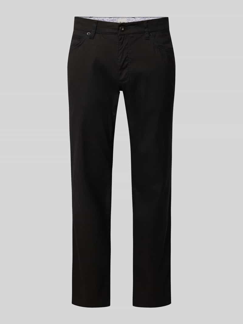 BRAX Regular fit linnen broek in 5-pocketmodel model 'CADIZ'