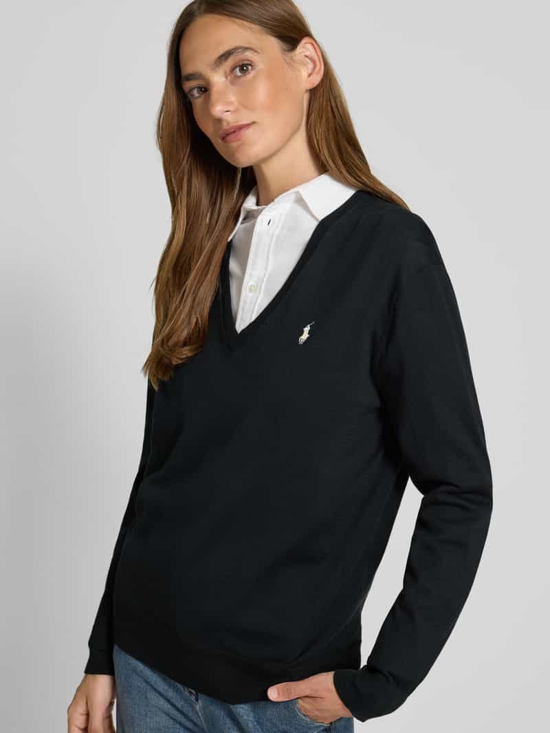 Polo Ralph Lauren Gebreide pullover met logostitching en V-hals