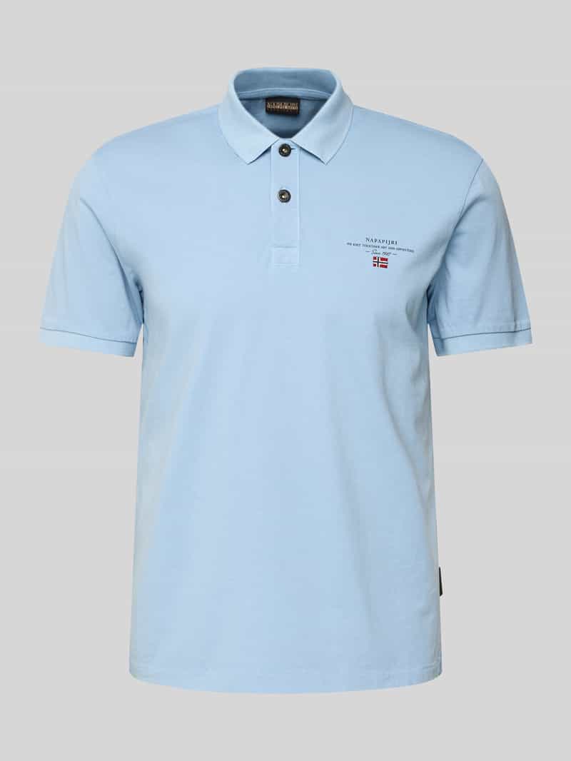 Napapijri Regular fit poloshirt met labelstitching model 'elbas'