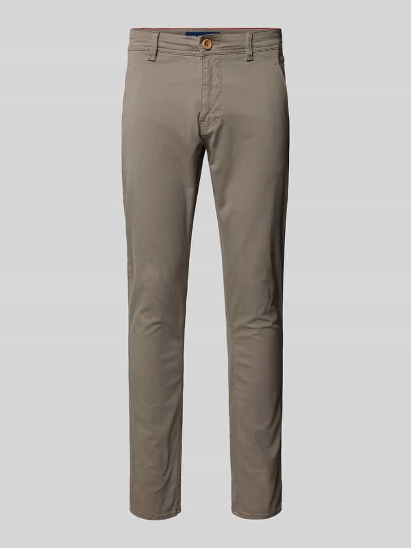 Slim fit broek met steekzakken, model 'NATAN'