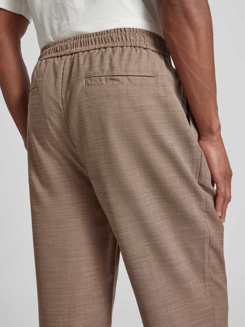 casual friday Relaxed fit stoffen broek met tunnelkoord