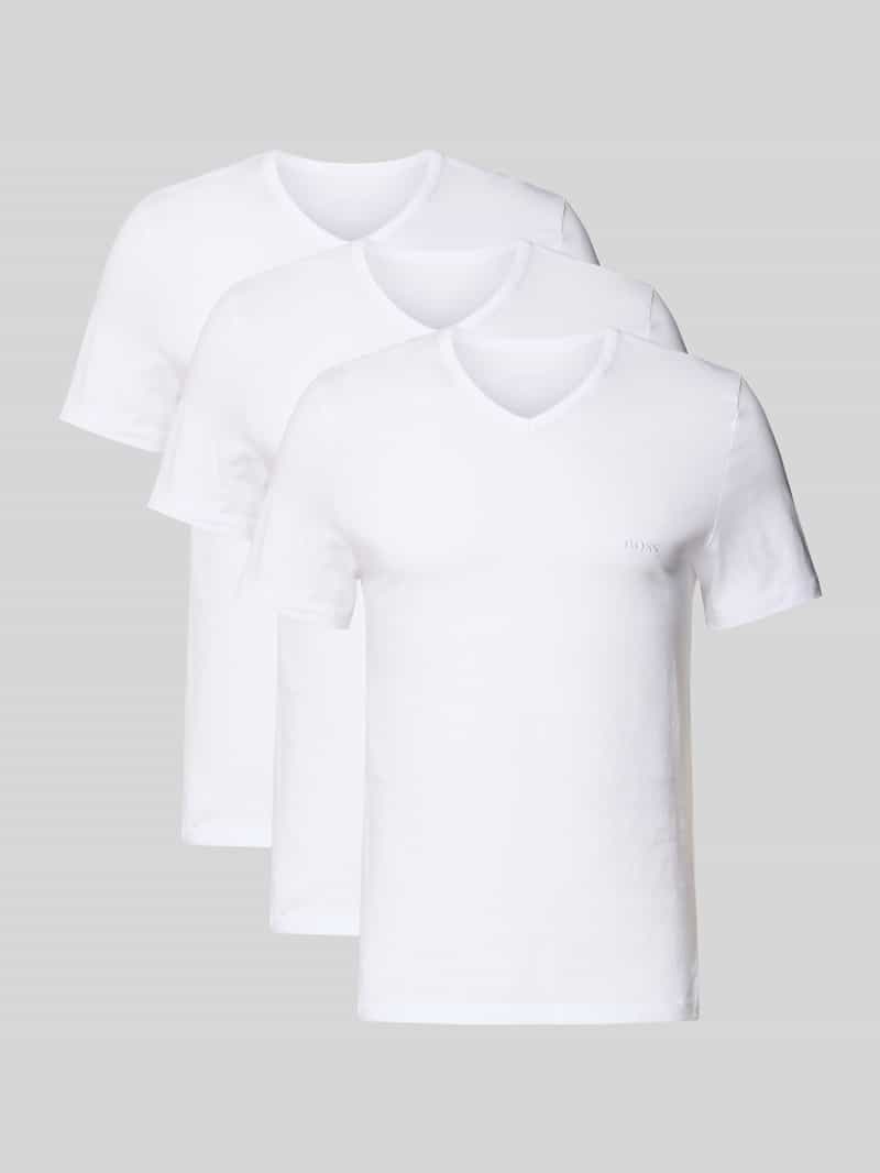 T-shirt met V-hals in een set van 2 stuks, model 'Classic'