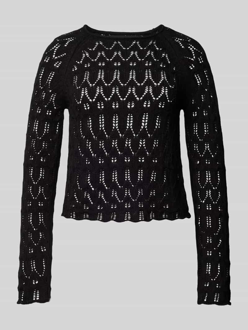 Vero Moda Regular fit gebreide pullover van ajourtricot model 'NEW FABIENNE'