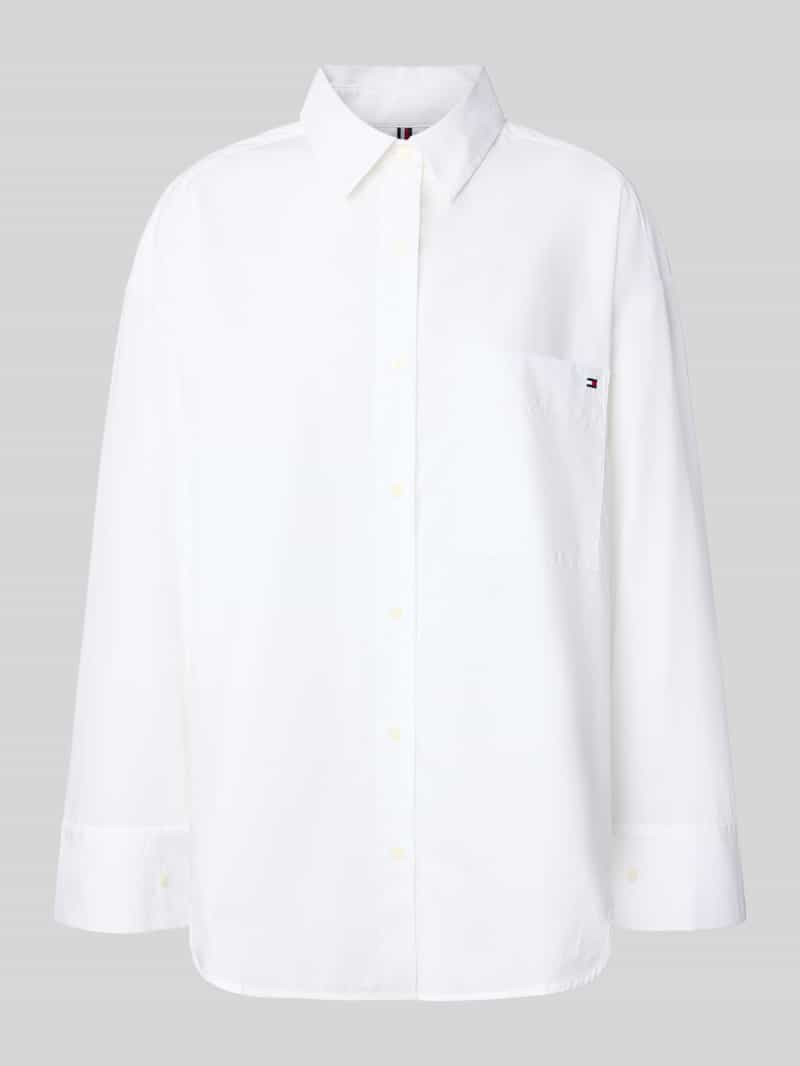 Tommy Hilfiger Oversized overhemdblouse van puur katoen