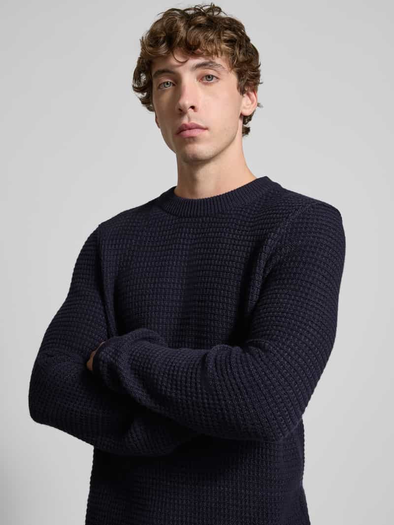 Marc O'Polo DENIM Regular fit gebreide pullover van katoenmix