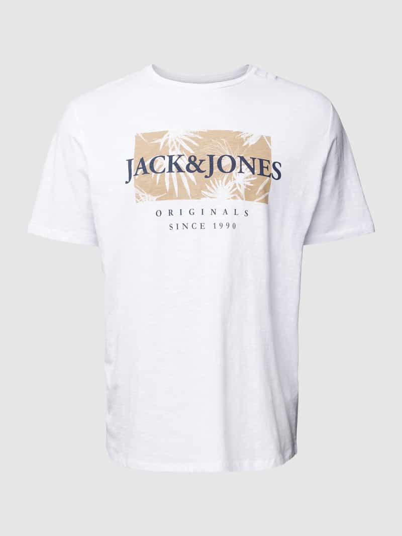 Jack & Jones Plus PLUS SIZE T-shirt met labelstitching