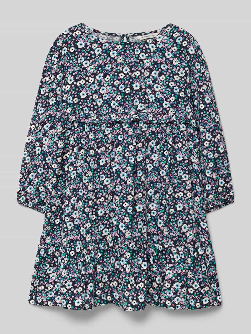 Tom Tailor Getailleerde vrijetijdsjurk met all-over print en volants