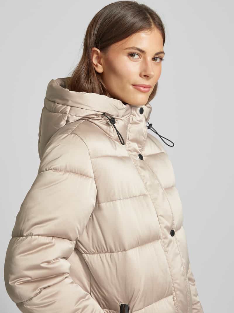 s.Oliver RED LABEL Regular fit gewatteerde lange jas in satijnlook
