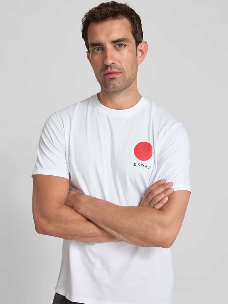 Edwin T-shirt met motiefprint model 'JAPANESE SUN'