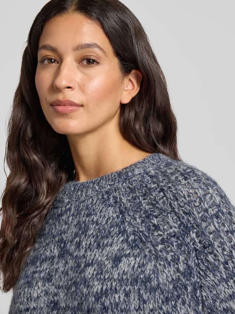 LANIUS Grof gebreide pullover van alpacamix met ronde hals