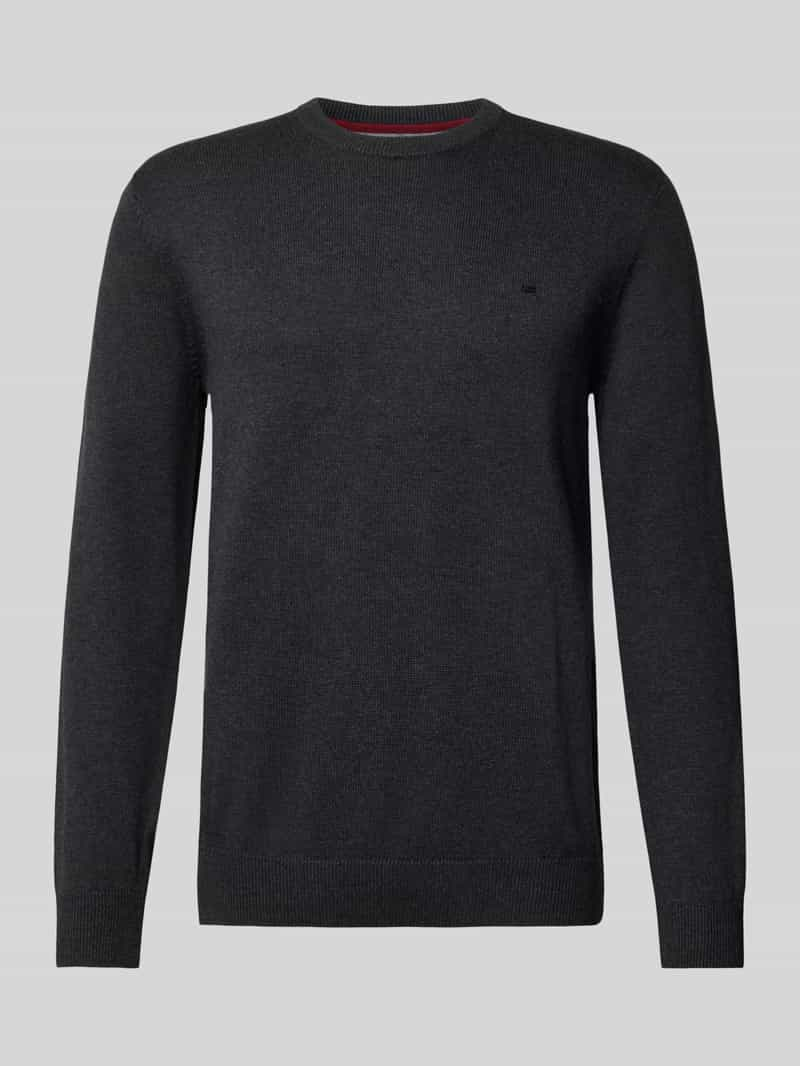 Christian Berg Men Gebreide pullover met wol en ronde hals