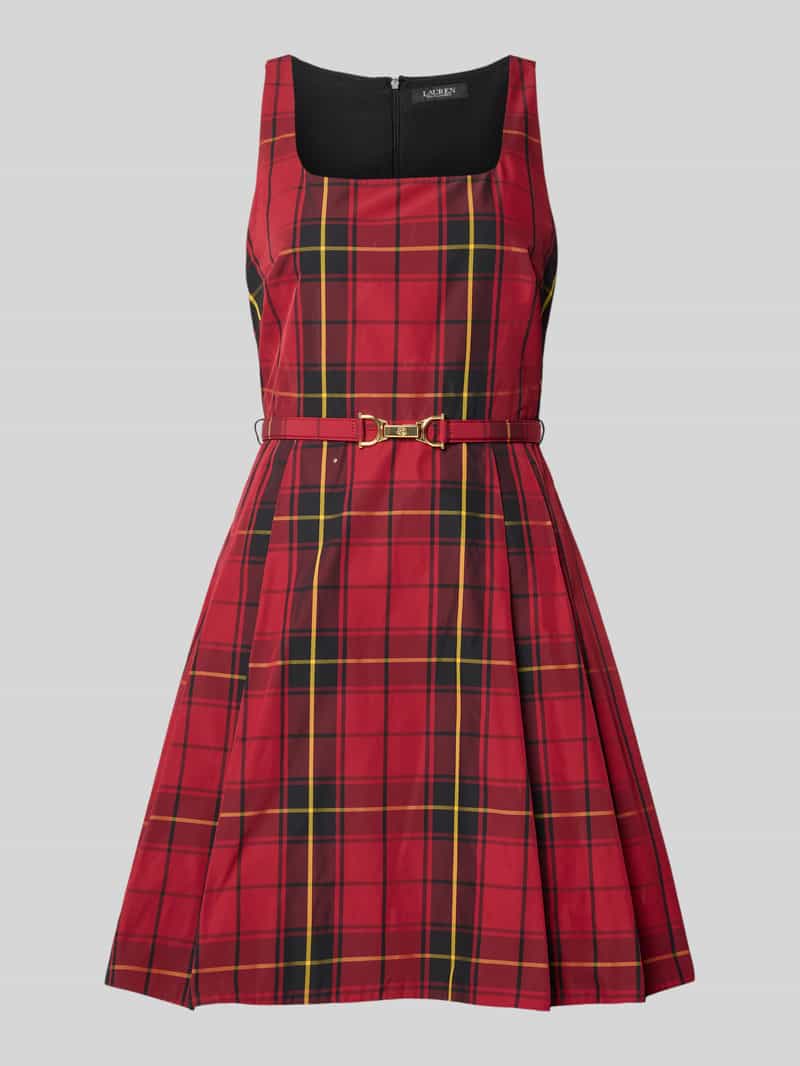 Lauren Ralph Lauren Cocktailjurk met vierkante hals en riem model 'FRANTISE'