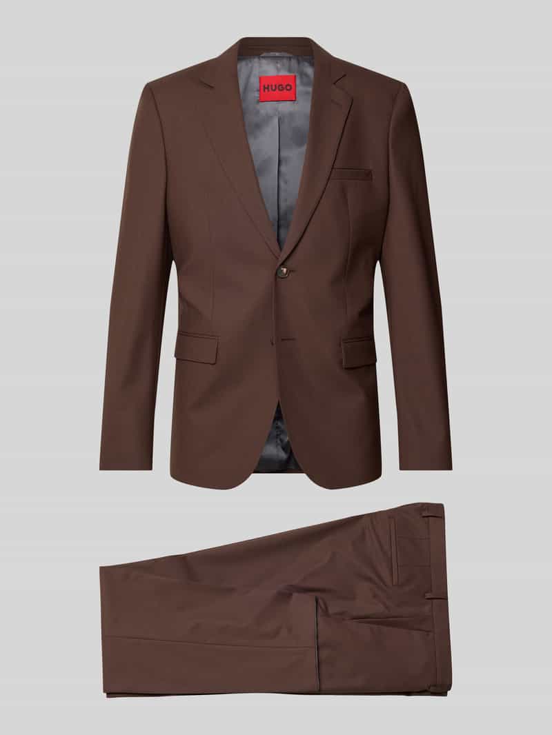 HUGO Super slim fit pak van wolmix model 'Hesten'