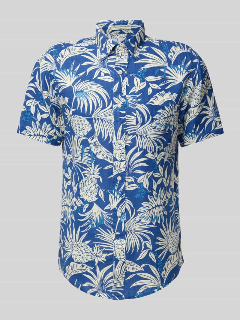 Gant Regular fit linnen overhemd met button-downkraag