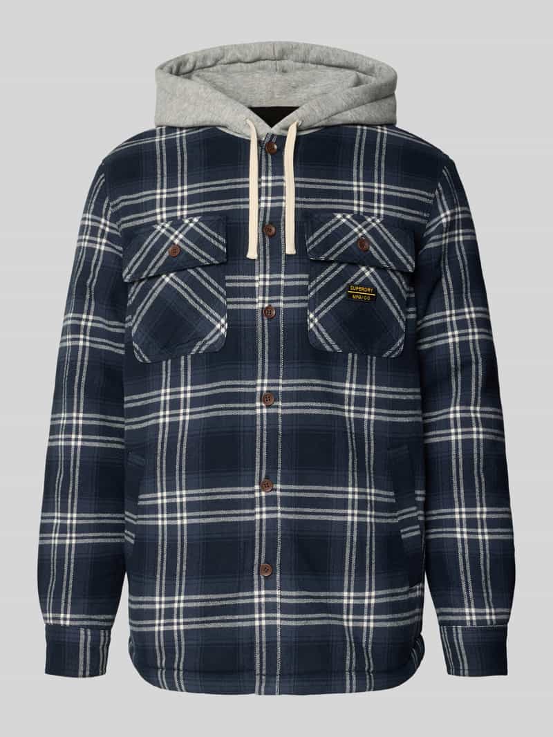 Superdry Regular fit overhemdjack met borstzakken