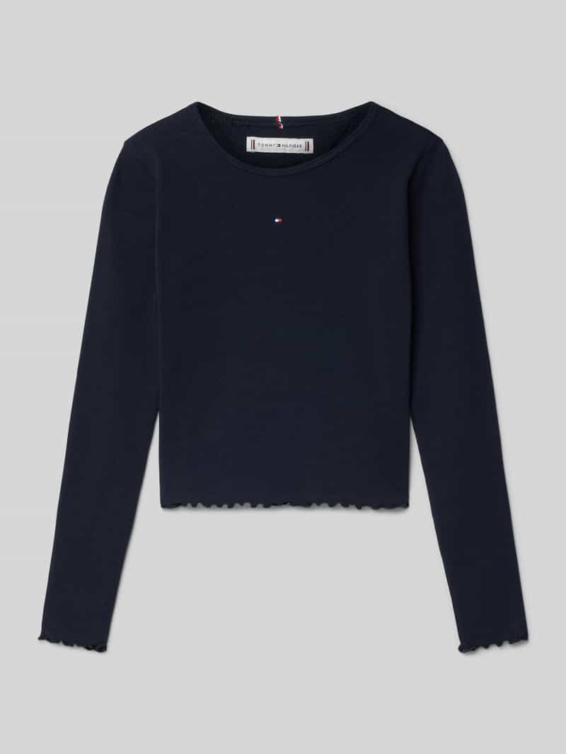 Tommy Hilfiger Teens Shirt met lange mouwen en labelstitching