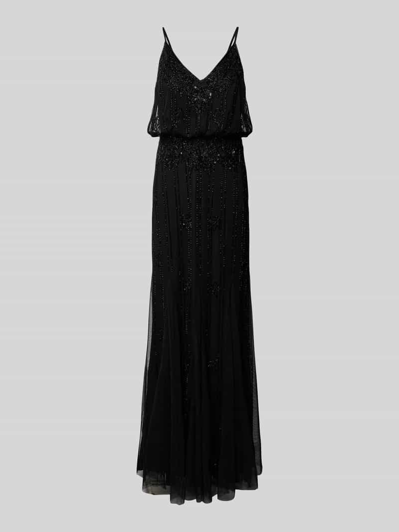 Lace & Beads Avondjurk met siergarnering