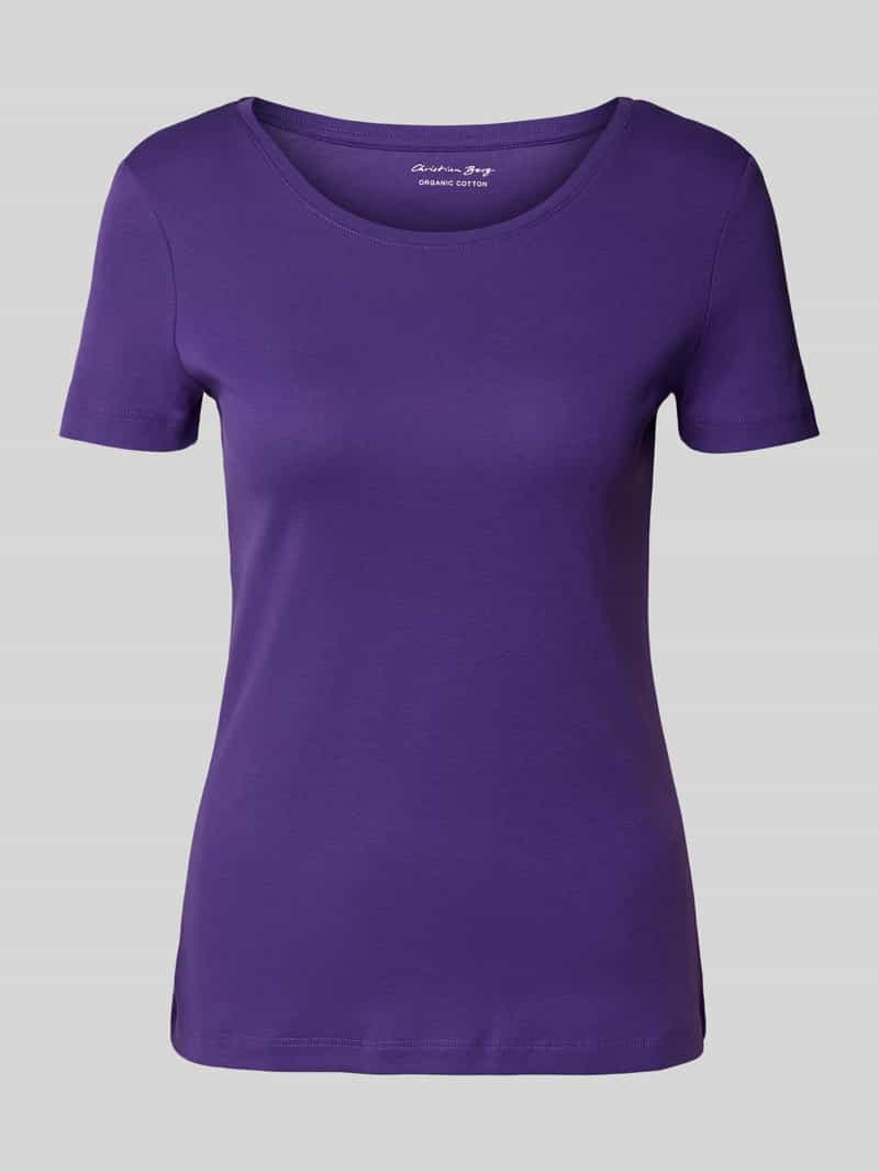 Christian Berg Woman T-shirt met geribde ronde hals
