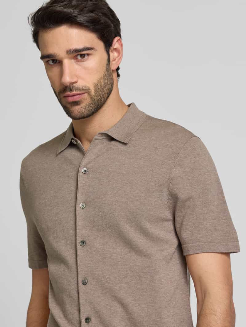 Profuomo Regular fit vrijetijdsoverhemd met halflange mouwen