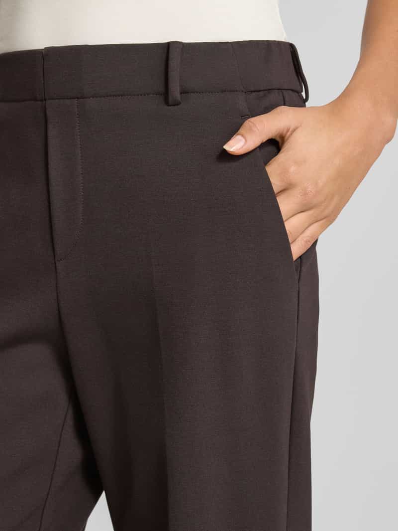STEHMANN Straight leg stoffen broek met persplooien model 'Fenja'