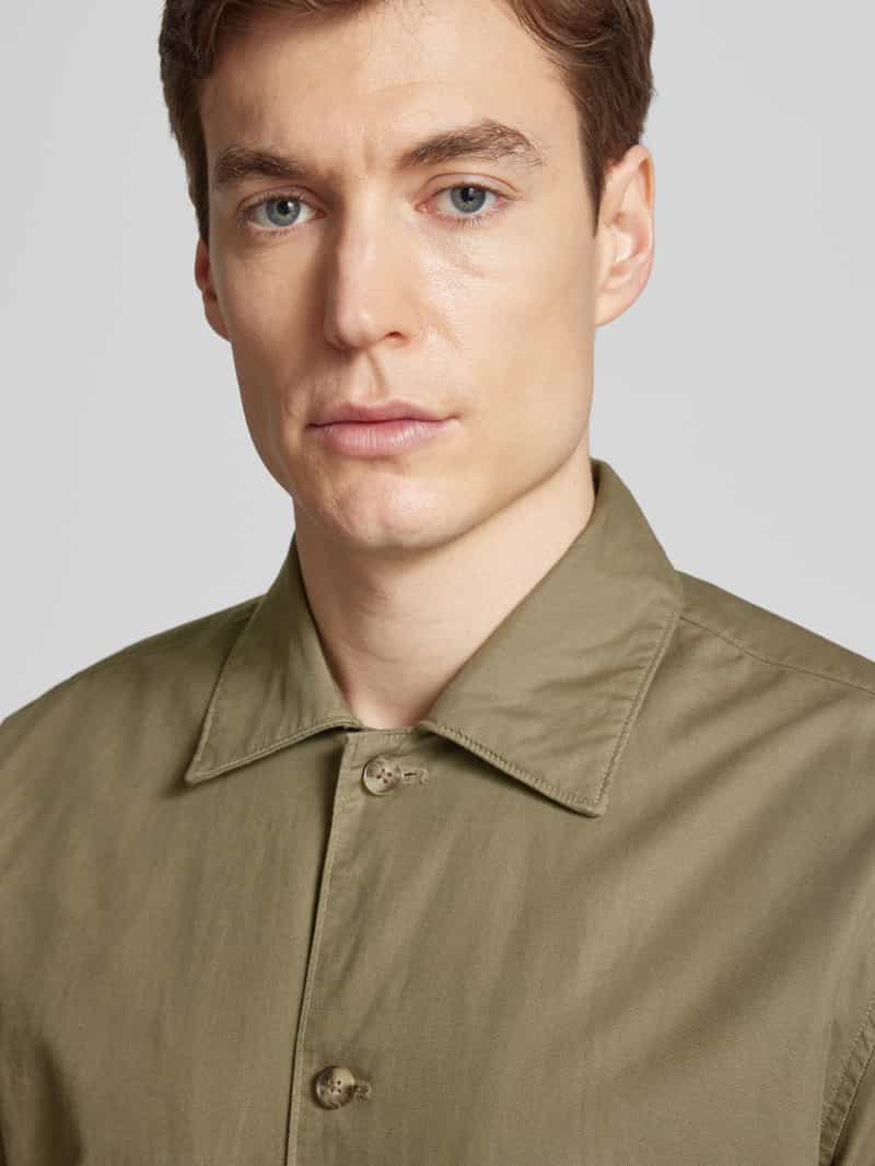 Marc O'Polo Loose fit overshirt van een mix van katoen en linnen